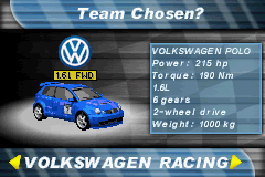V-Rally 3 screenshot 5 for GameBoy Advance